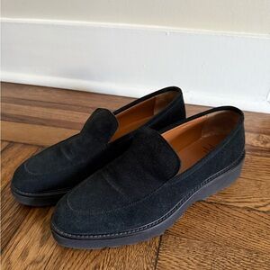 Aquatalia Black Suede Loafers
